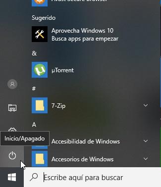 Imagen donde se ve el puntero con apagar.