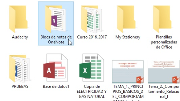 Imagen de varias carpetas y solo una de ellas es seleccionada.